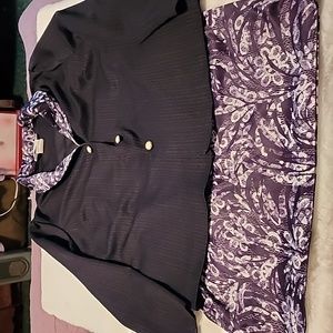 BLAIR-- 100% POLYESTER  2PC SKIRT SET.